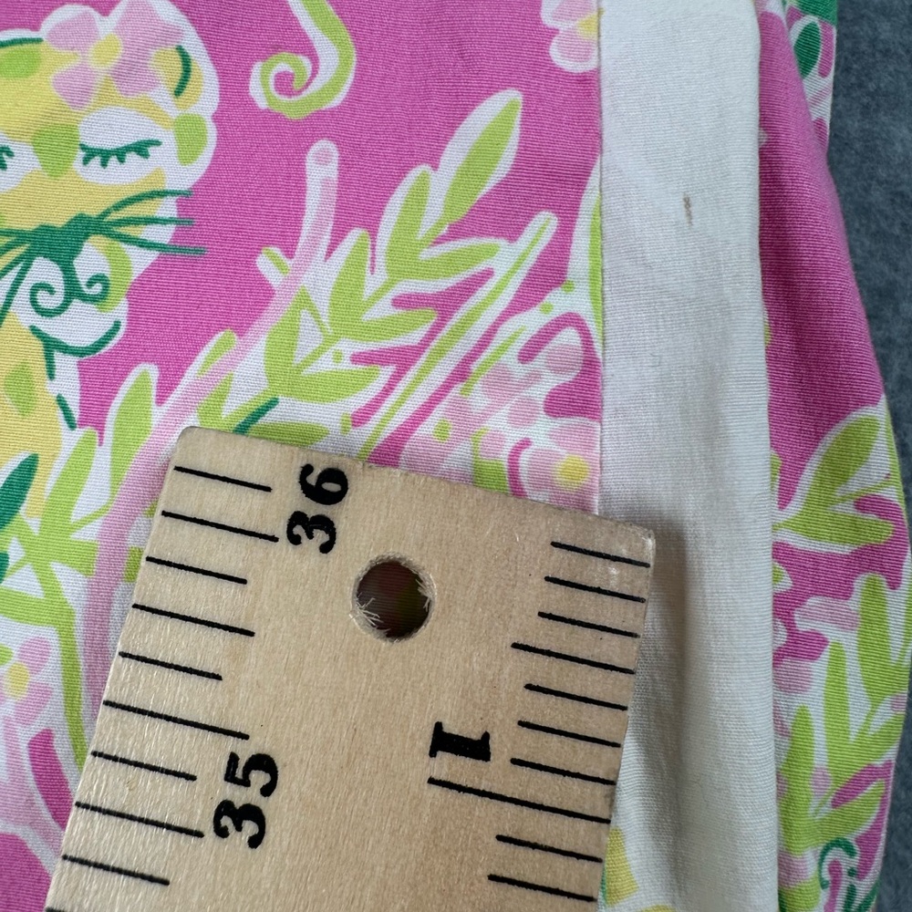 Vintage Lilly Pulitzer Skort Womens SZ 6 Scallop Hem Pink Green Patchwork Floral - Picture 7 of 16